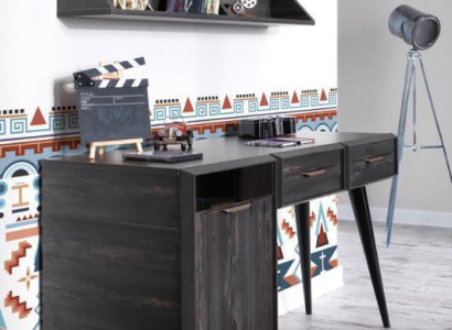 Modern Black Office Furniture Desk Shelf Wood Stylish Design new